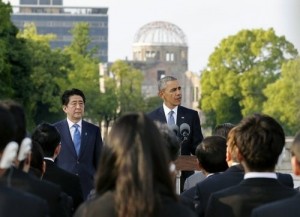 Abe　and OBama in Hiroshima-3