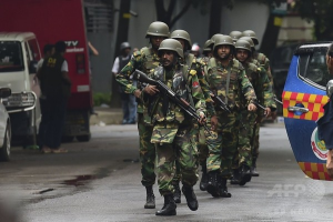 soldiers in Dhaka