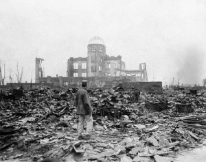 ruin by atomic bomb
